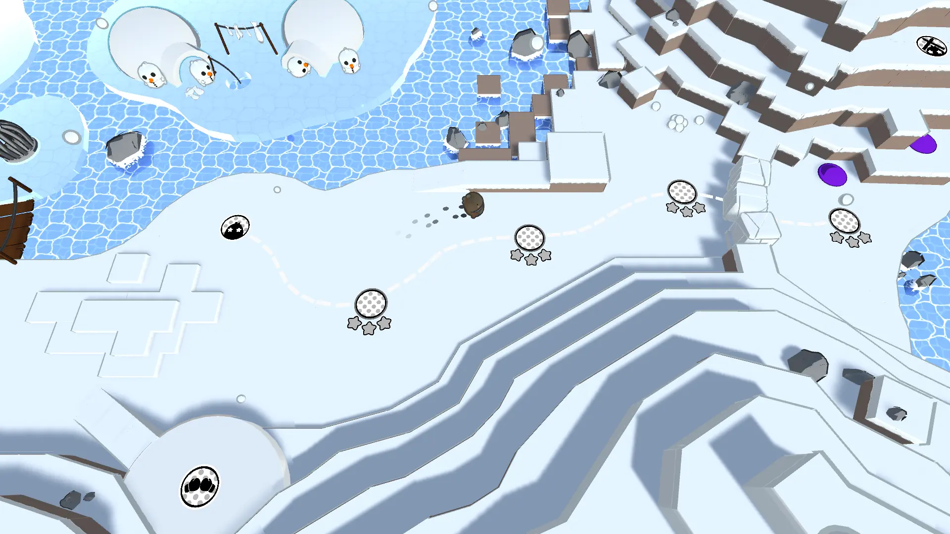 Dino Party Snow Map